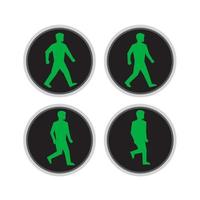 Traffic Light Man Walk Cycle Sequence vector