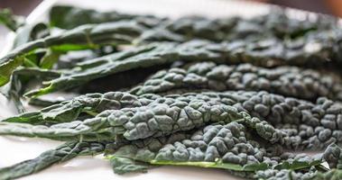 Black cabbage chips photo