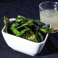 Black cabbage chips photo