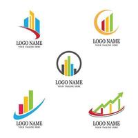 Conjunto de vectores de plantilla de logotipo profesional de finanzas comerciales