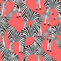 Pink background with giraffes who want to be zebras vector