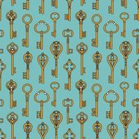 Mint vintage background with old keys vector