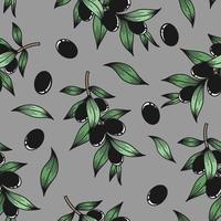 Grey background with olive branches vector