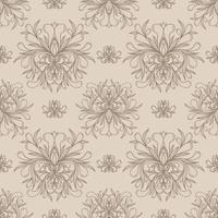 Beige seamless background with brown elements vector