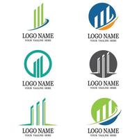 Conjunto de vectores de plantilla de logotipo profesional de finanzas comerciales