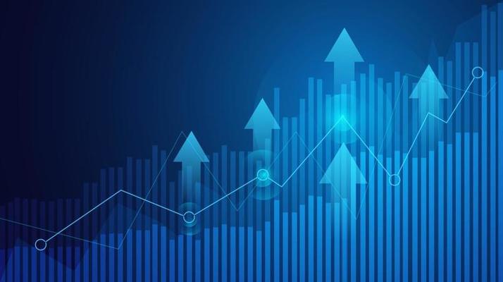 Stock and Graph design background. Business graph banner design eps10 vector. Illustration.