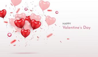 Fondo de feliz día de San Valentín o banner con elementos encantadores. vector