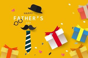 Happy Father's Day background or banner vector