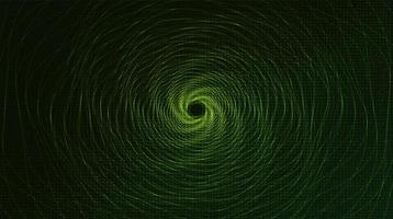 Digital Teleport Warp Spiral Technology on Green Background vector