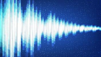 Digital Sound Wave on Blue Background vector