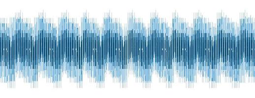 Light Blue Sound Wave on White Background vector