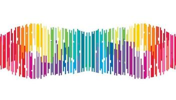 Abstract Mini Colorful Digital Sound Wave Background vector