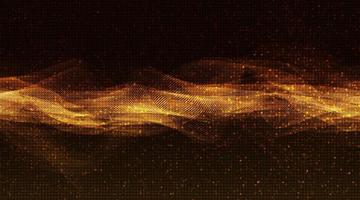 Golden Shine Sound Wave Background vector