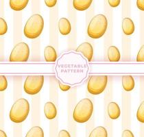 Cute potato seamless pattern. Cute vegetable pattern vector