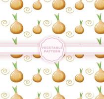 Cute onion seamless pattern. Cute vegetable pattern vector