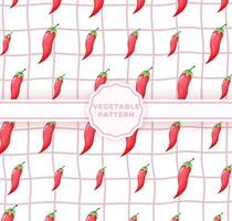 Cute chilli seamless pattern. Cute vegetable pattern vector