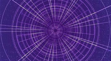 Violet Eye Technology on Future Background vector
