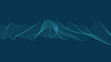 Abstract Digital Sound Wave on Blue Background vector