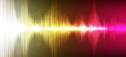 Digital Sound Wave on Yellow and Pink Background vector