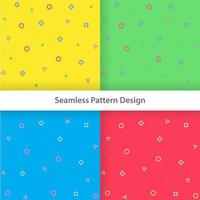 Colorful geometrical shapes seamless pattern design vector