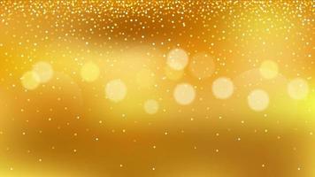 Golden bokeh background with glitter effect vector