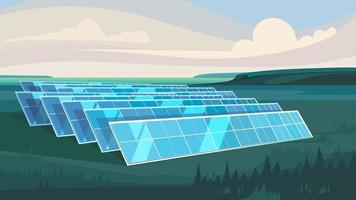 Solar powered farm. vector