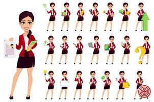 Businesswoman cartoon character. Beautiful woman vector