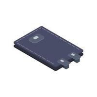 Isometric Wallet On Background vector
