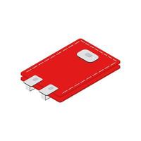 Isometric Wallet On Background vector