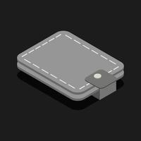 Isometric Wallet On Background vector