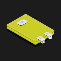 Isometric Wallet On Background vector