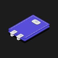 Isometric Wallet On Background vector
