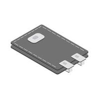 Isometric Wallet On Background vector