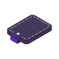 Isometric Wallet On Background vector