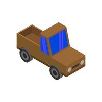 Isometric Car On White Background vector