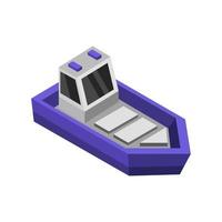 Isometric Ship On White Background vector