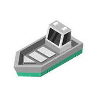 Isometric Ship On White Background vector