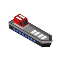 Isometric Ship On White Background vector