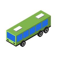 City Bus Isometric vector