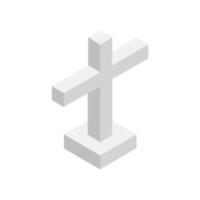 Isometric Religious Cross On Background vector