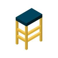 Isometric Stool On Background vector