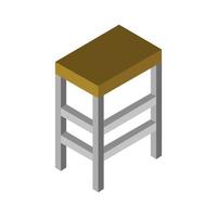 Isometric Stool On Background vector