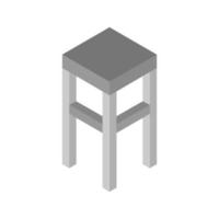 Isometric Stool On Background vector