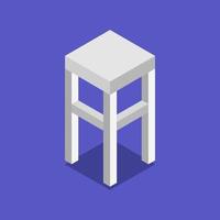 Isometric Stool On Background vector