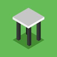 Isometric Stool On Background vector