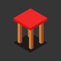 Isometric Stool On Background vector