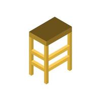 Isometric Stool On Background vector