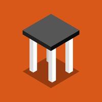 Isometric Stool On Background vector