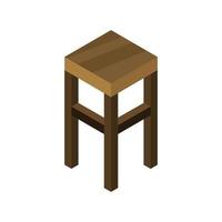 Isometric Stool On Background vector