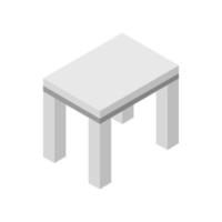 Isometric Coffee Table On Background vector